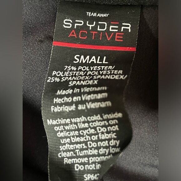 Spyder Active Black High Waisted Web Print Compression Leggings (Size: Small) - Picture 10 of 10